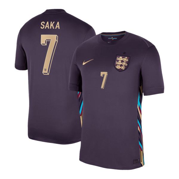 SAKA #7 England Away  Soccer Jersey Euro 2024 Top Soccer Jerseys Store