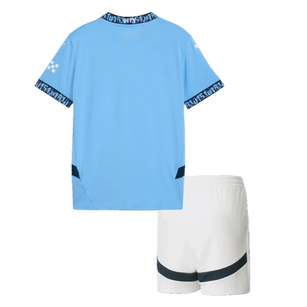 Kid's Manchester City Home  Soccer Jersey Kit(Jersey+Shorts) 2024/25 Top Soccer Jerseys Store