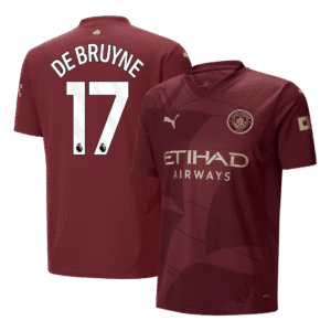 DE BRUYNE #17 Manchester City Third Away  Soccer Jersey 2024/25 Top Soccer Jerseys Store