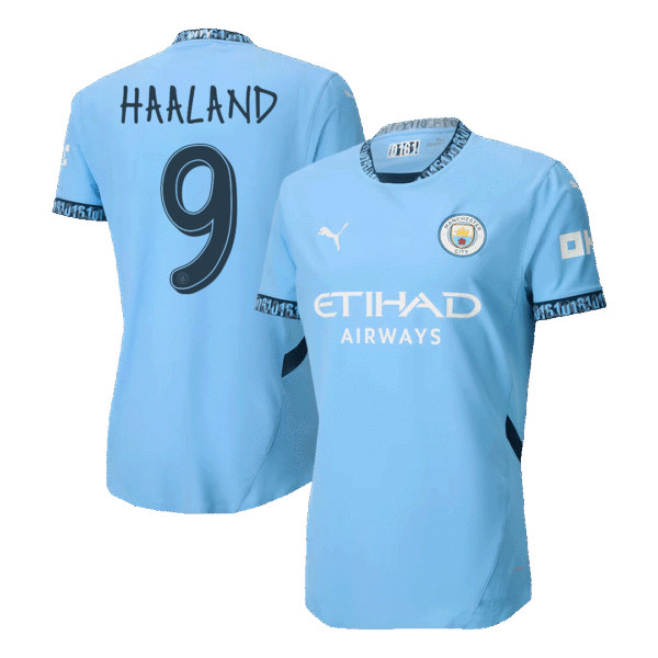 Player Version HAALAND #9 Manchester City Home  Soccer Jersey 2024/25 - UCL Top Soccer Jerseys Store