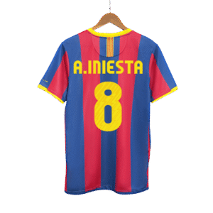 Retro A.INIESTA #8 2010/11 Barcelona Home  Soccer Jersey Top Soccer Jerseys Store