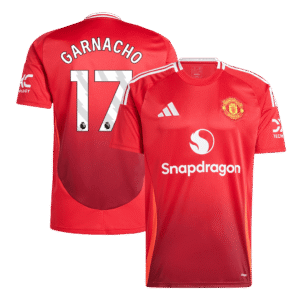GARNACHO #17 Manchester United Home  Soccer Jersey 2024/25 Top Soccer Jerseys Store