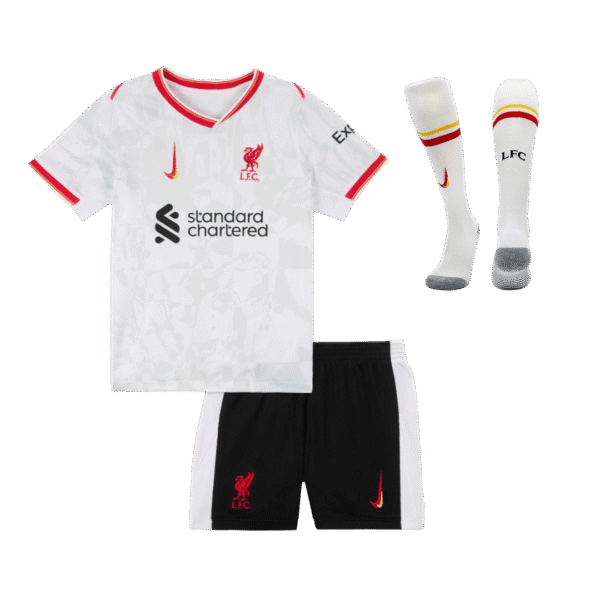 Kid's Liverpool Third Away  Soccer Jersey Kit(Jersey+Shorts+Socks) 2024/25 Top Soccer Jerseys Store