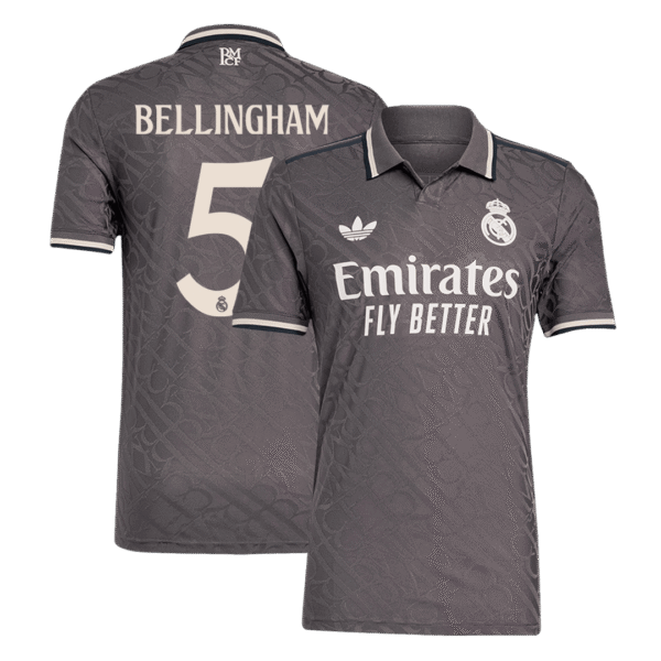Player Version BELLINGHAM #5 Real Madrid Third Away  Soccer Jersey 2024/25 Top Soccer Jerseys Store