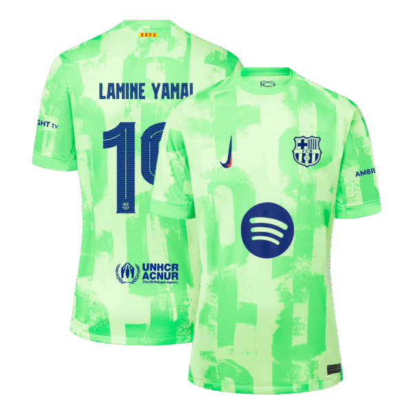 LAMINE YAMAL #19 Barcelona Third Away  Soccer Jersey 2024/255 - UCL?Spotify Logo Without Text? Top Soccer Jerseys Store