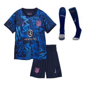 Kid's Atletico Madrid Third Away  Soccer Jersey Kit(Jersey+Shorts+Socks) 2024/25 Top Soccer Jerseys Store
