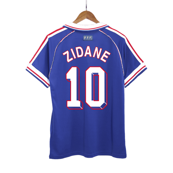 Retro ZIDANE #10 1998 France Home  Soccer Jersey Top Soccer Jerseys Store