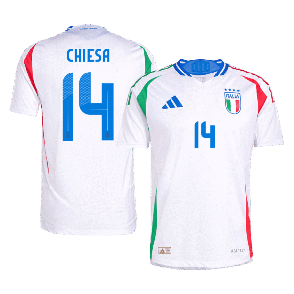 Player Version CHIESA #14 Italy Away  Soccer Jersey Euro 2024 Top Soccer Jerseys Store