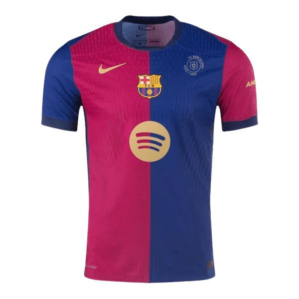 Player Version Barcelona Home  Soccer Jersey 2024/25 - 125th Anniversary(Spotify Logo Without Text) Top Soccer Jerseys Store