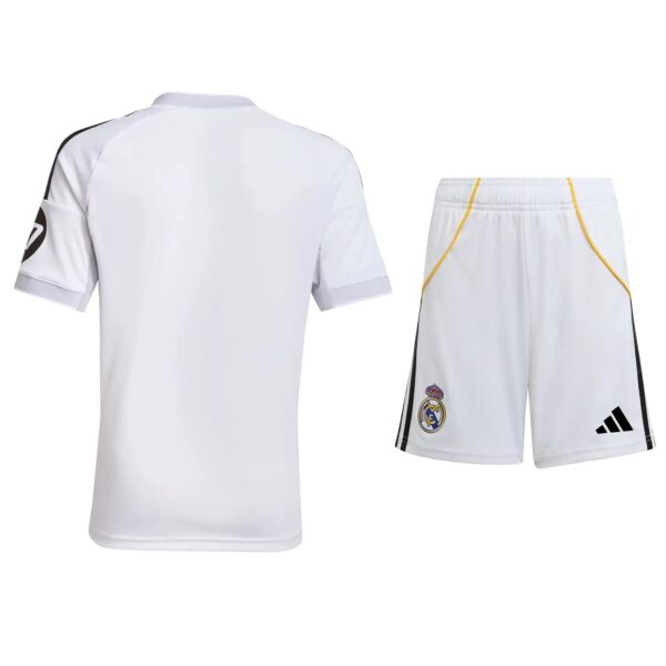 Kid's Real Madrid Home Soccer Jersey Kit(Jersey+Shorts) 2025/26 - Image 2