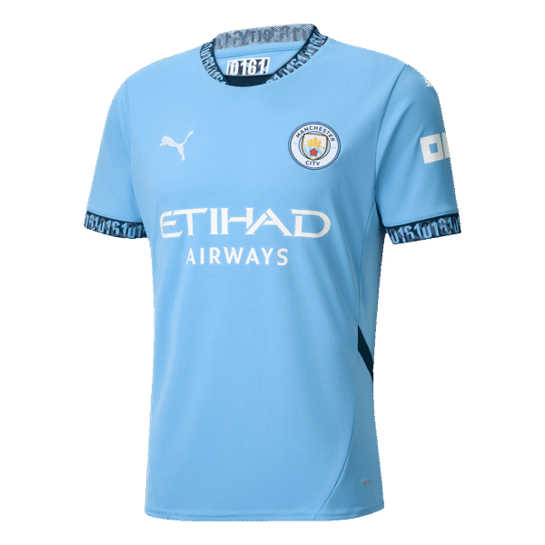 KHUSANOV #45 Manchester City Home  Soccer Jersey 2024/25 Top Soccer Jerseys Store