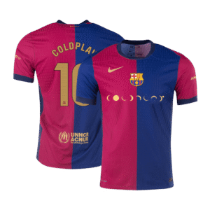 Player Version COLDPLAY #10 Barcelona Home  Soccer Jersey 2024/25 Top Soccer Jerseys Store