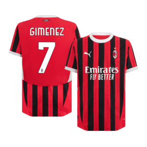 Player Version GIMENEZ #7 AC Milan Home  Soccer Jersey 2024/25 Top Soccer Jerseys Store