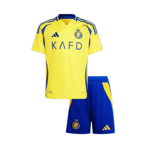Kid's Al Nassr Home  Soccer Jersey Kit(Jersey+Shorts) 2024/25 Top Soccer Jerseys Store
