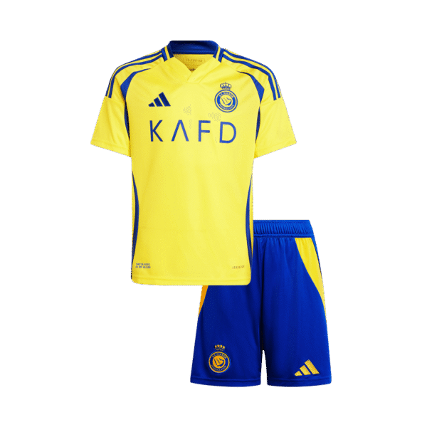 Kid's Al Nassr Home  Soccer Jersey Kit(Jersey+Shorts) 2024/25 Top Soccer Jerseys Store