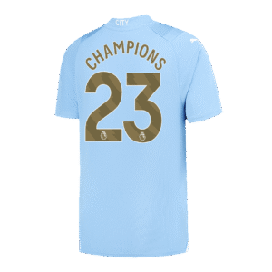 CHAMPIONS #23 Manchester City Home  Soccer Jersey 2023/24 Top Soccer Jerseys Store