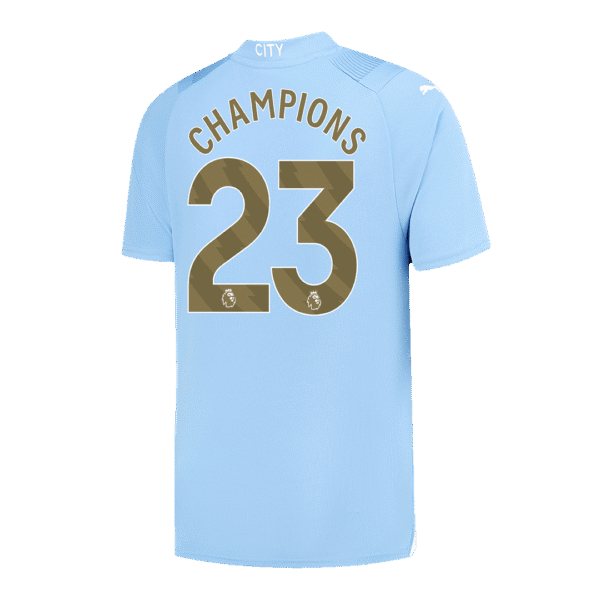 CHAMPIONS #23 Manchester City Home  Soccer Jersey 2023/24 Top Soccer Jerseys Store