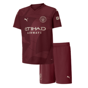 Kid's Manchester City Third Away  Soccer Jersey Kit(Jersey+Shorts) 2024/25 Top Soccer Jerseys Store