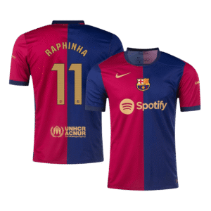 RAPHINHA #11 Barcelona Home  Soccer Jersey 2024/25 Top Soccer Jerseys Store