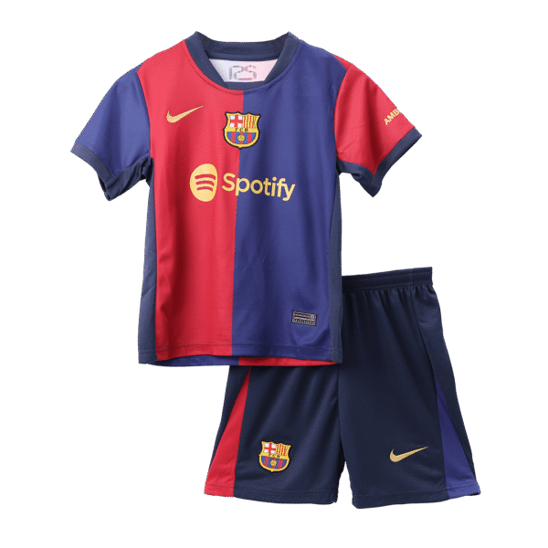 Kid's Barcelona Home  Soccer Jersey Kit(Jersey+Shorts+Socks) 2024/25 Top Soccer Jerseys Store
