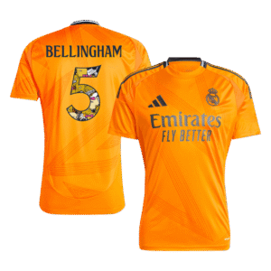 BELLINGHAM #5 Real Madrid Away  Soccer Jersey 2024/25 - Bear Champ Font Top Soccer Jerseys Store