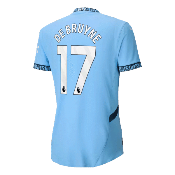Player Version DE BRUYNE #17 Manchester City Home  Soccer Jersey 2024/25 Top Soccer Jerseys Store