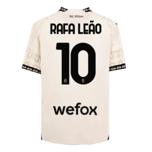 RAFA LE?O #10 AC Milan X Pleasures Fouth Away  Soccer Jersey 2023/24 Top Soccer Jerseys Store