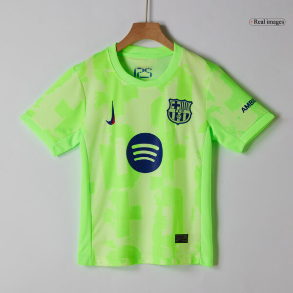 Kid's Barcelona Third Away  Soccer Jersey Kit(Jersey+Shorts+Socks) 2024/25- UCL (Spotify Logo Without Text) Top Soccer Jerseys Store