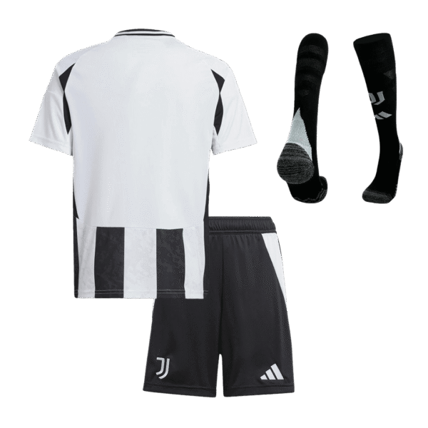 Kid's Juventus Home  Soccer Jersey Kit(Jersey+Shorts+Socks) 2024/25 Top Soccer Jerseys Store