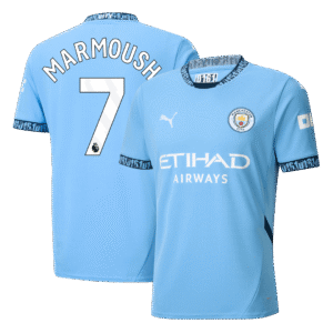 MARMOUSH #7 Manchester City Home  Soccer Jersey 2024/25 Top Soccer Jerseys Store