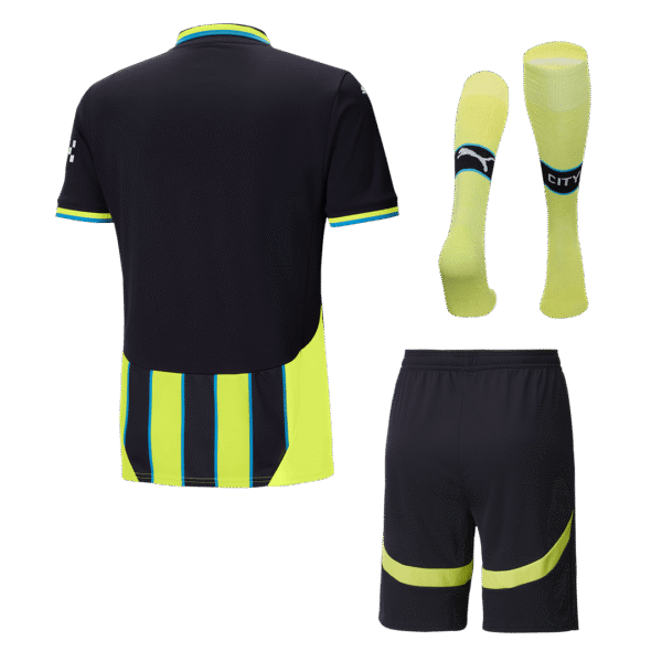 Manchester City Away  Soccer Jersey Kit(Jersey+Shorts+Socks) 2024/25 Top Soccer Jerseys Store