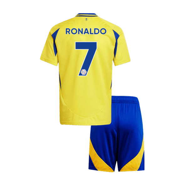 Kid's RONALDO #7 Al Nassr Home  Soccer Jersey Kit(Jersey+Shorts) 2024/25 Top Soccer Jerseys Store