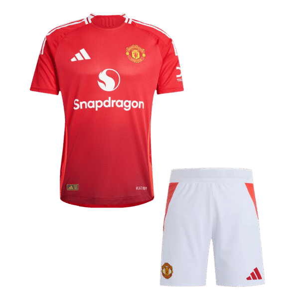 Player Version Manchester United Home  Soccer Jersey Kit(Jersey+Shorts) 2024/25 Top Soccer Jerseys Store