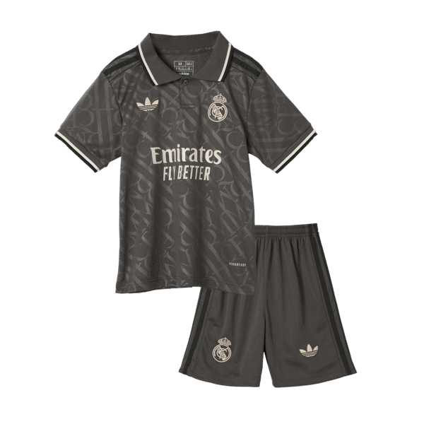 Kid's Real Madrid Third Away  Soccer Jersey Kit(Jersey+Shorts) 2024/25 Top Soccer Jerseys Store