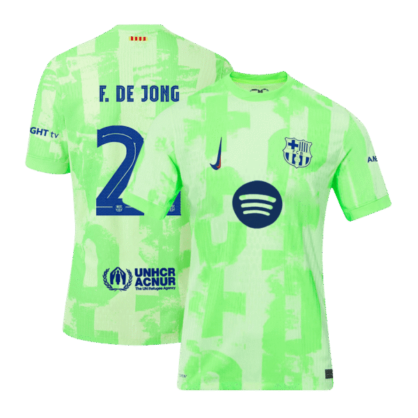 Player Version F.DE JONG #21 Barcelona Third Away  Soccer Jersey 2024/25- UCL?Spotify Logo Without Text? Top Soccer Jerseys Store