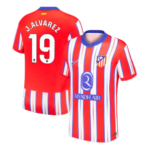 J.ALVAREZ #19 Atletico Madrid Home  Soccer Jersey 2024/25 Top Soccer Jerseys Store