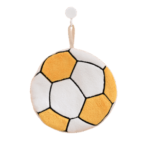 1 Pcs Hanging coral fleece quick-drying football hand towel Yellow Top Soccer Jerseys Store