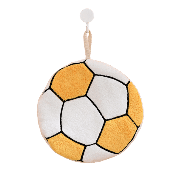 1 Pcs Hanging coral fleece quick-drying football hand towel Yellow Top Soccer Jerseys Store