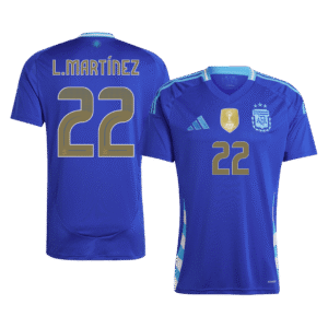 L.Martínez #22 Argentina Away  Soccer Jersey 2024 Top Soccer Jerseys Store