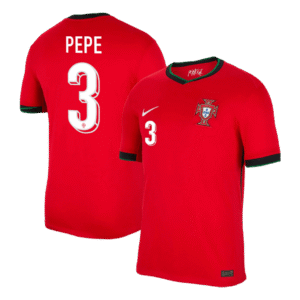 PEPE #3 Portugal Home  Soccer Jersey Euro 2024 Top Soccer Jerseys Store