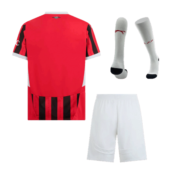 AC Milan Home  Soccer Jersey Kit(Jersey+Shorts+Socks) 2024/25 Top Soccer Jerseys Store