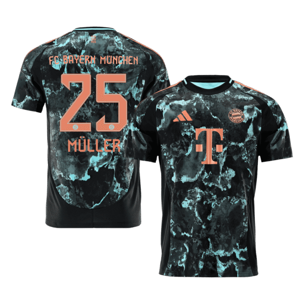 MÜLLER #25 Bayern Munich Away  Soccer Jersey 2024/25 Top Soccer Jerseys Store