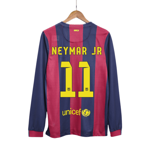 Retro NEYMAR JR #11 2014/15 Barcelona Home Long Sleeve  Soccer Jersey Top Soccer Jerseys Store