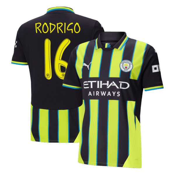 RODRIGO #16 Manchester City Away  Soccer Jersey 2024/25 - UCL Top Soccer Jerseys Store