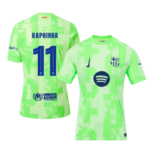 Player Version RAPHINHA #11 Barcelona Third Away  Soccer Jersey 2024/25 - UCL?Spotify Logo Without Text? Top Soccer Jerseys Store