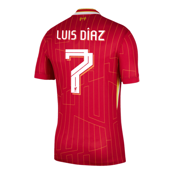 Luis Díaz #7 Liverpool Home  Soccer Jersey 2024/25 - UCL Top Soccer Jerseys Store