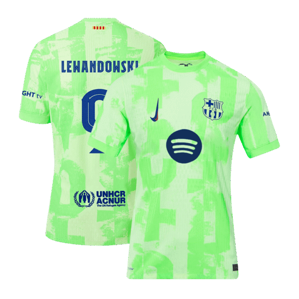 Player Version LEWANDOWSKI #9 Barcelona Third Away  Soccer Jersey 2024/25- UCL?Spotify Logo Without Text? Top Soccer Jerseys Store