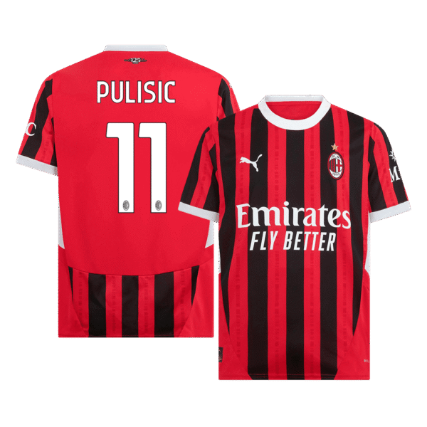 PULISIC #11 AC Milan Home  Soccer Jersey 2024/25 Top Soccer Jerseys Store