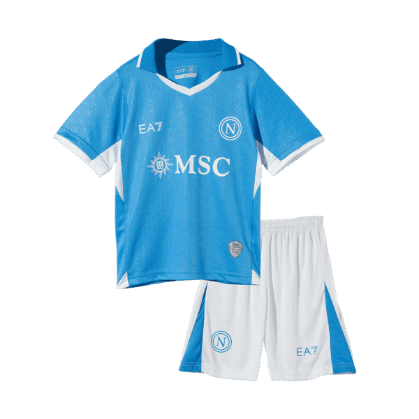 Kid's Napoli Home  Soccer Jersey Kit(Jersey+Shorts) 2024/25 Top Soccer Jerseys Store