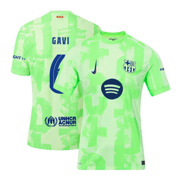 Player Version GAVI #6 Barcelona Third Away  Soccer Jersey 2024/25- UCL?Spotify Logo Without Text? Top Soccer Jerseys Store